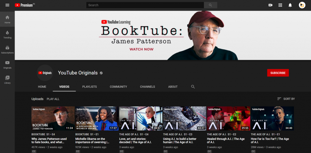 YouTube Premium Feature: YouTube Originals