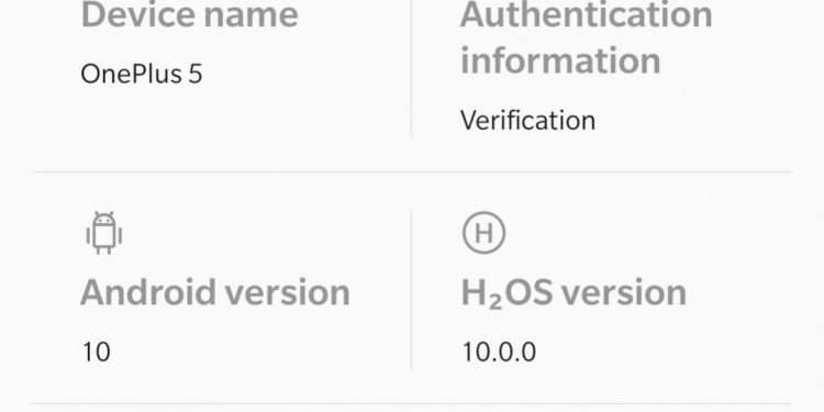 H2OS - OnePlus 5 Android 10