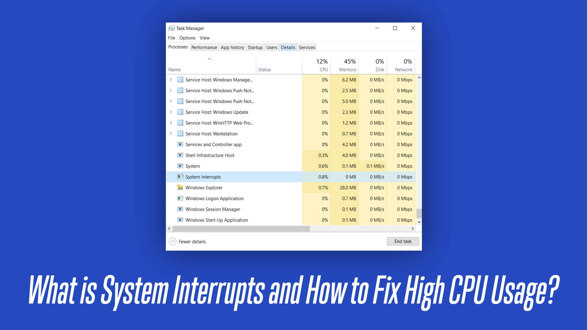 What is "System Interrupts" Process and How to Fix High CPU Usage by System Interrupts