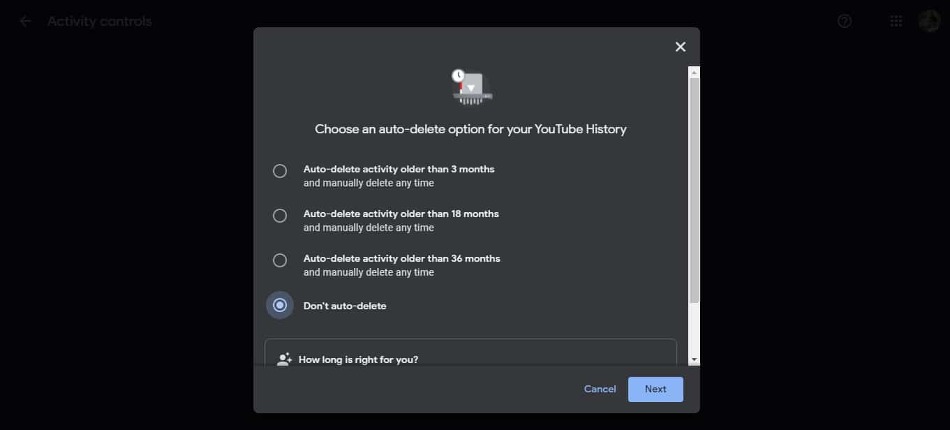 YouTube Search History