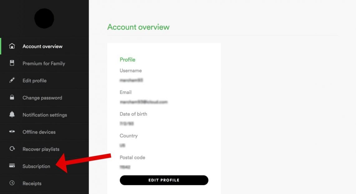 spotify account settings