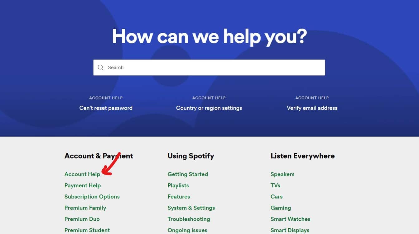 delete your spotify account: spotify support