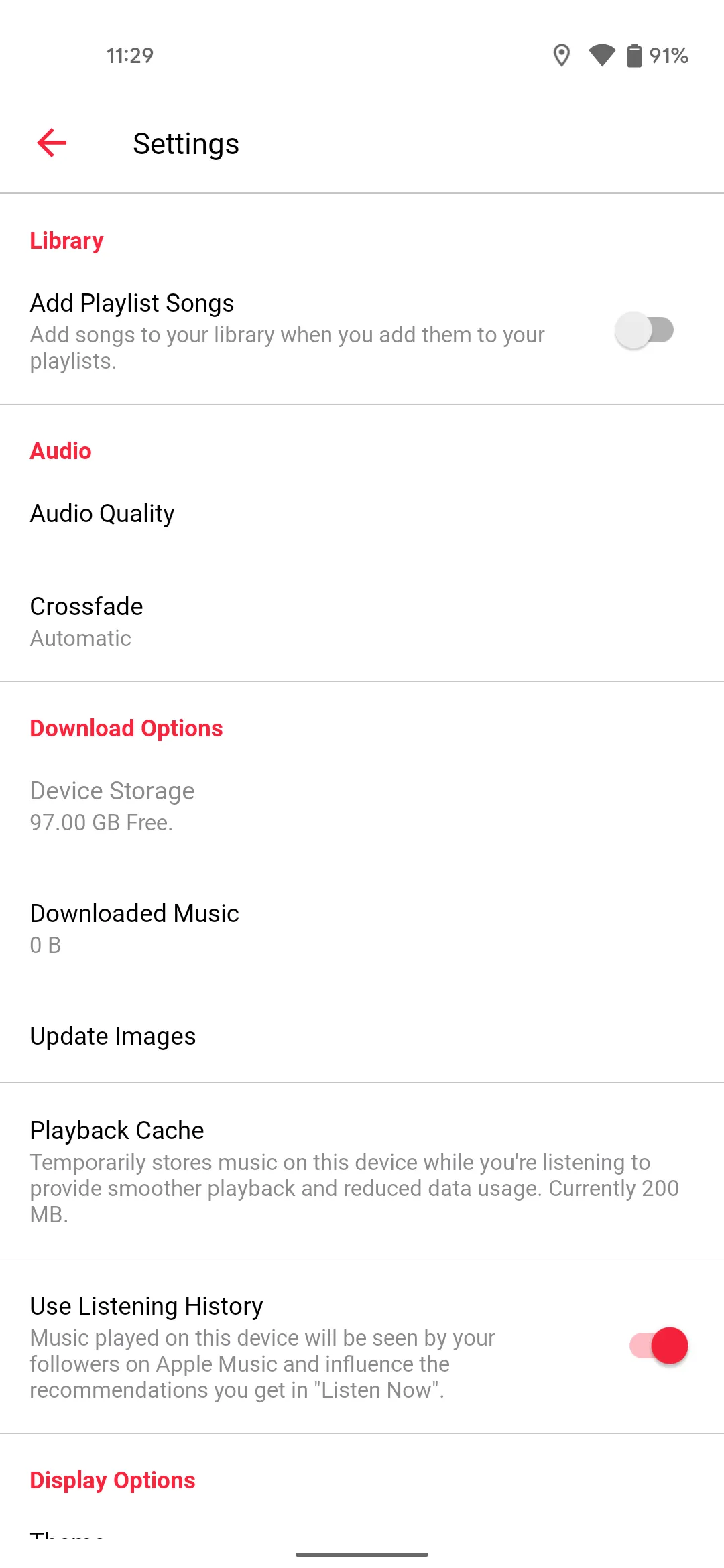 Apple Music Lossless Settings on Android