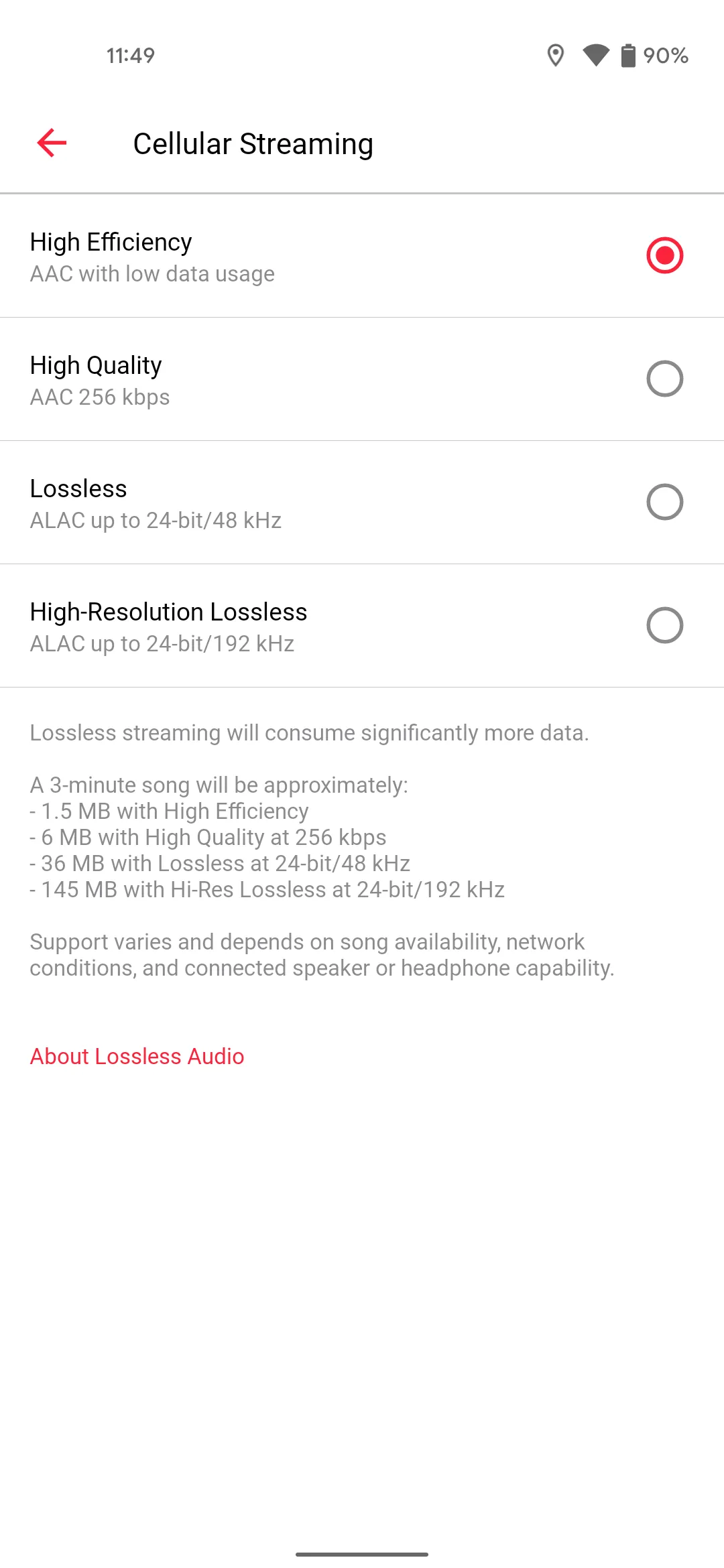 Apple Music Android Settings -02