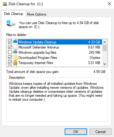 Delete Backup Files on Windows 10