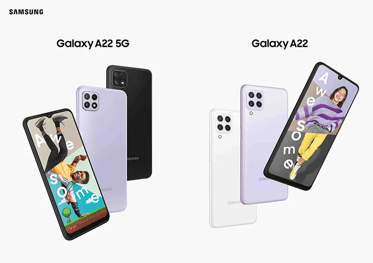 Samsung Galaxy A22 5G and Galaxy A22