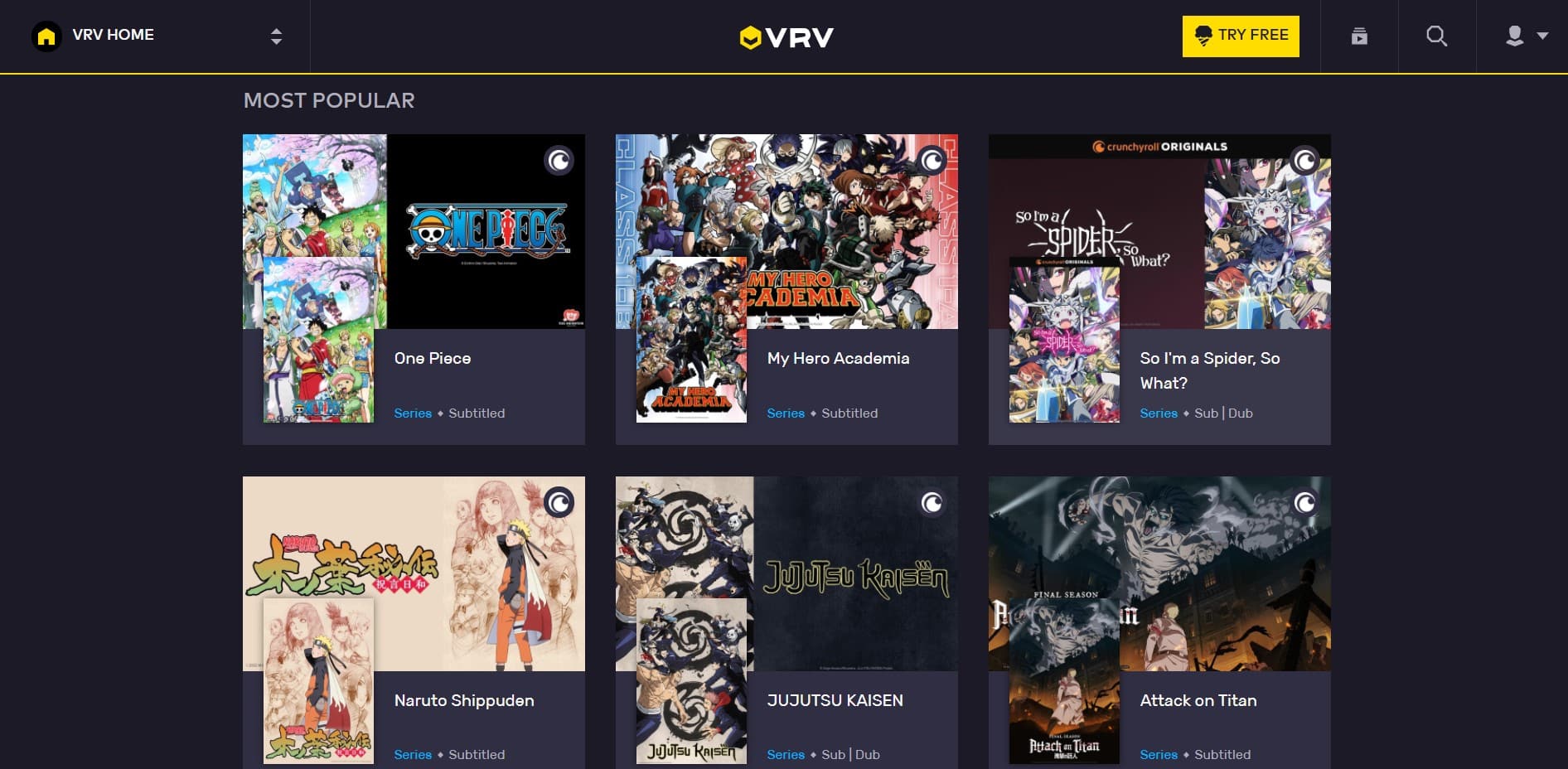 Best Anime Streaming Sites to Watch Anime Free - VRV