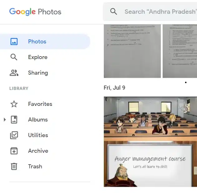 Unhide Photos in Google Photos in Web from Archive - 01