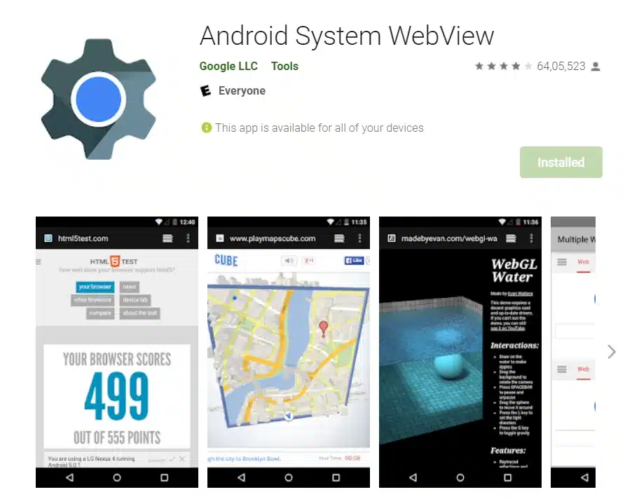 Android System WebView (Play Store)