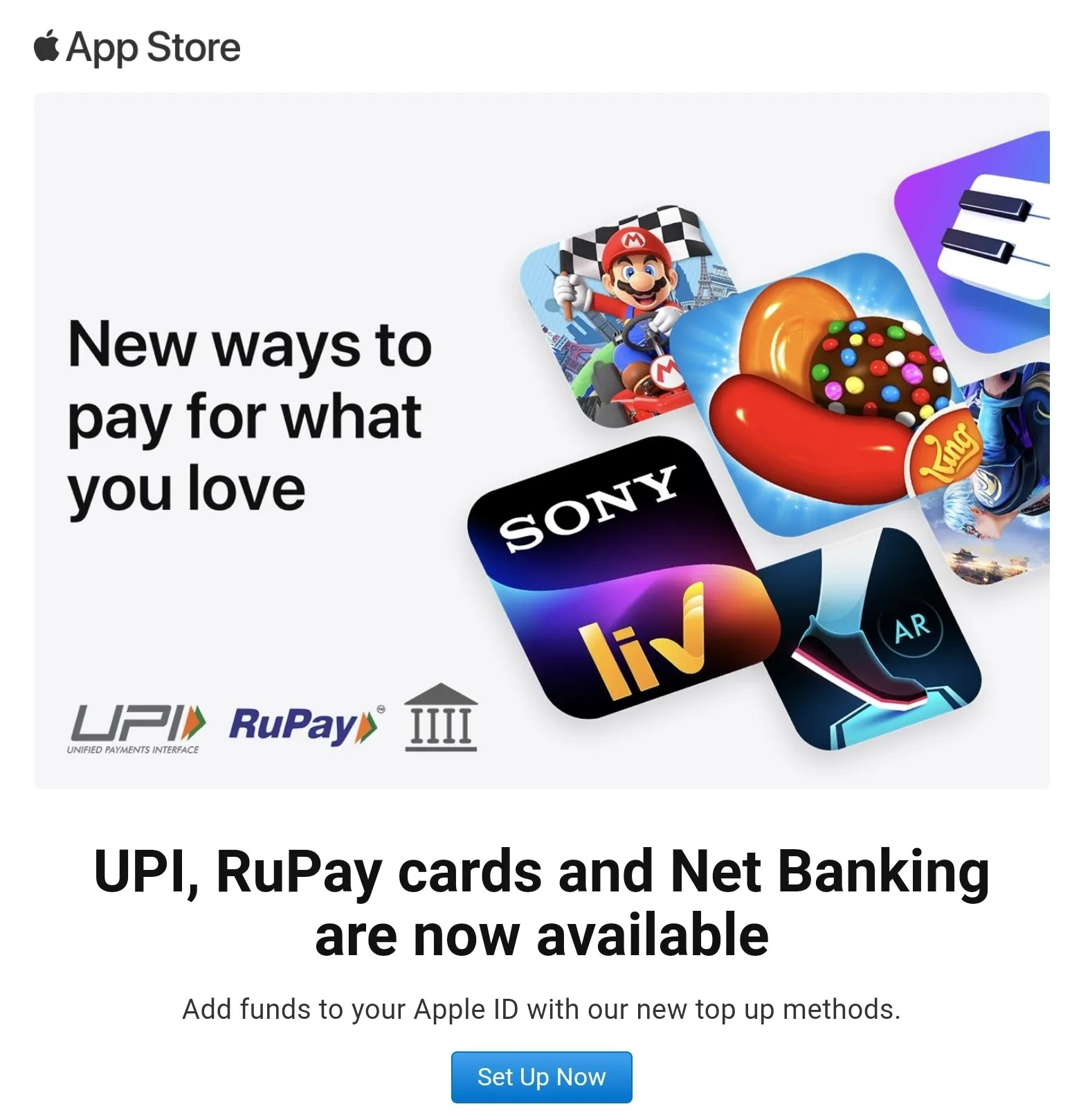 App Store Indian Payments Banner