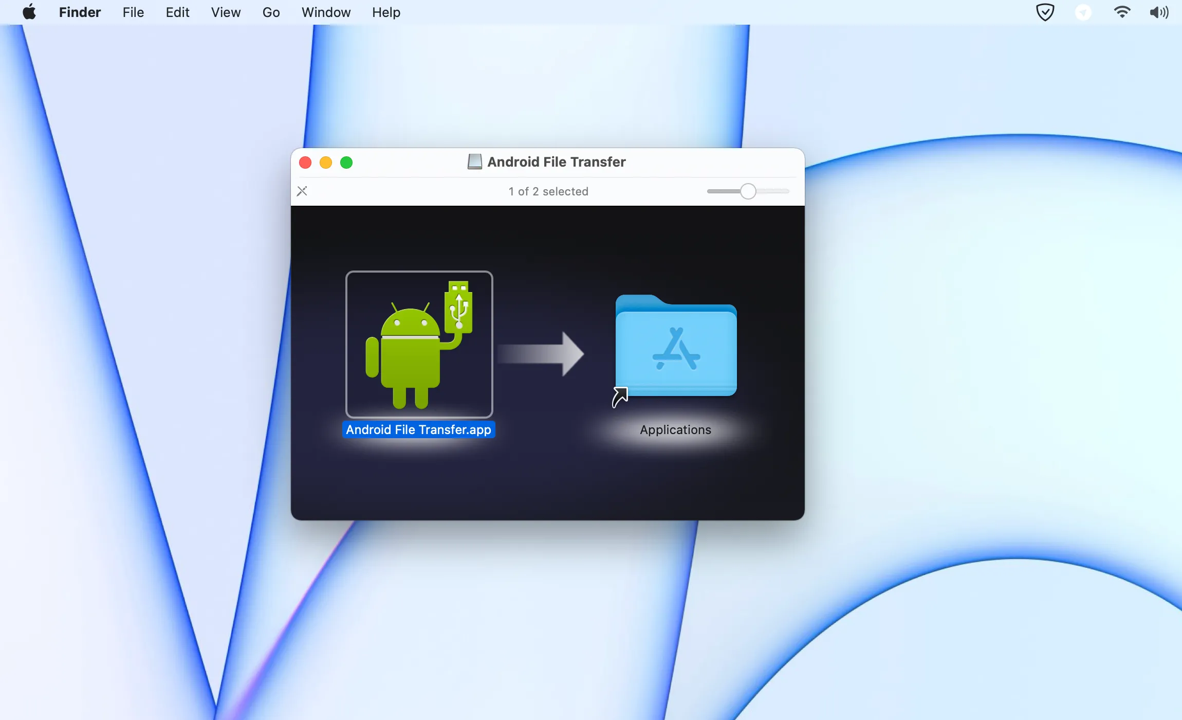 Android to Mac File Transfer: Drag and drop Android File Transfer app to Applications folder