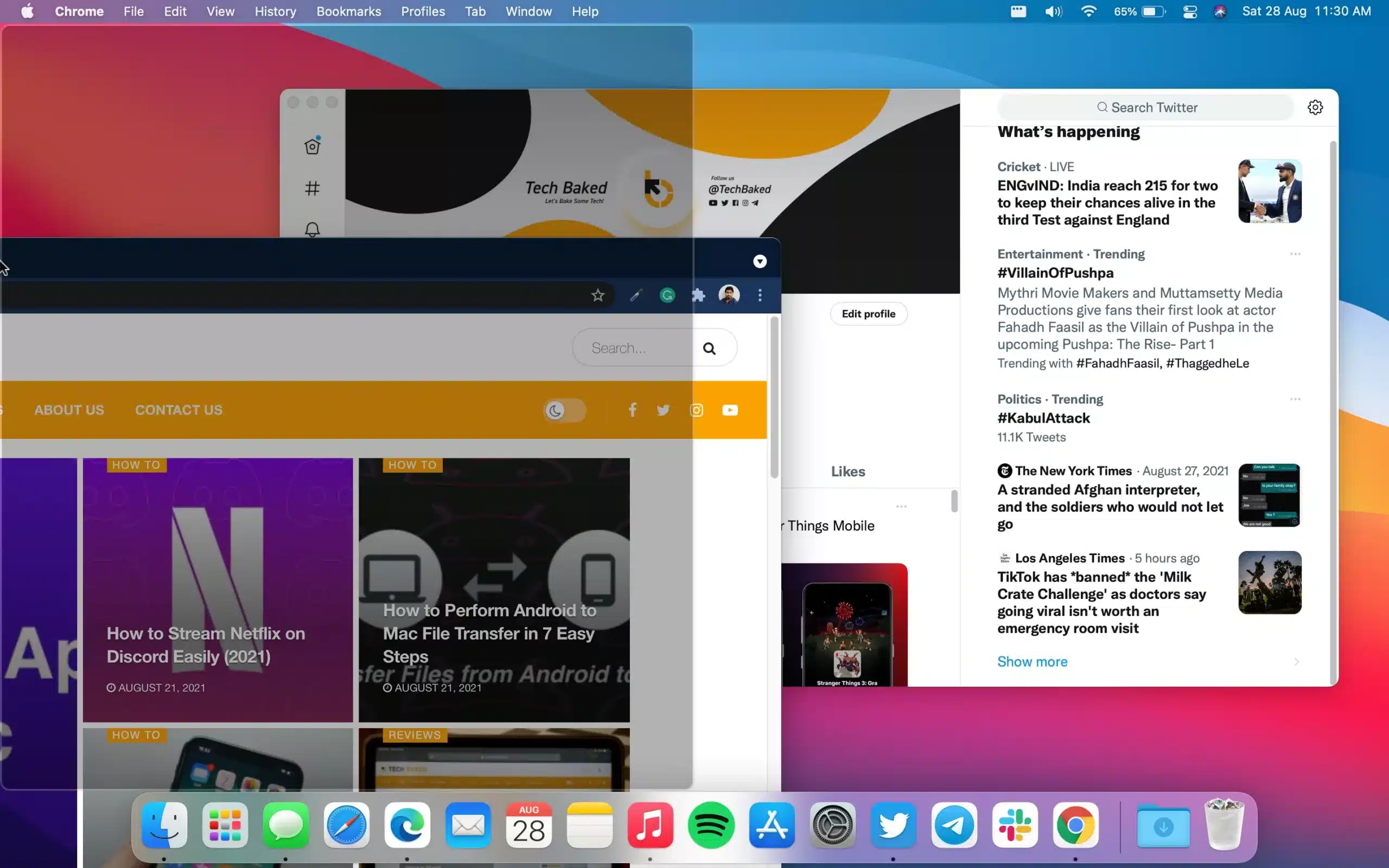Enter Split Screen on macOS using Rectangle app. Drag the window to a side until you see Translucent window
