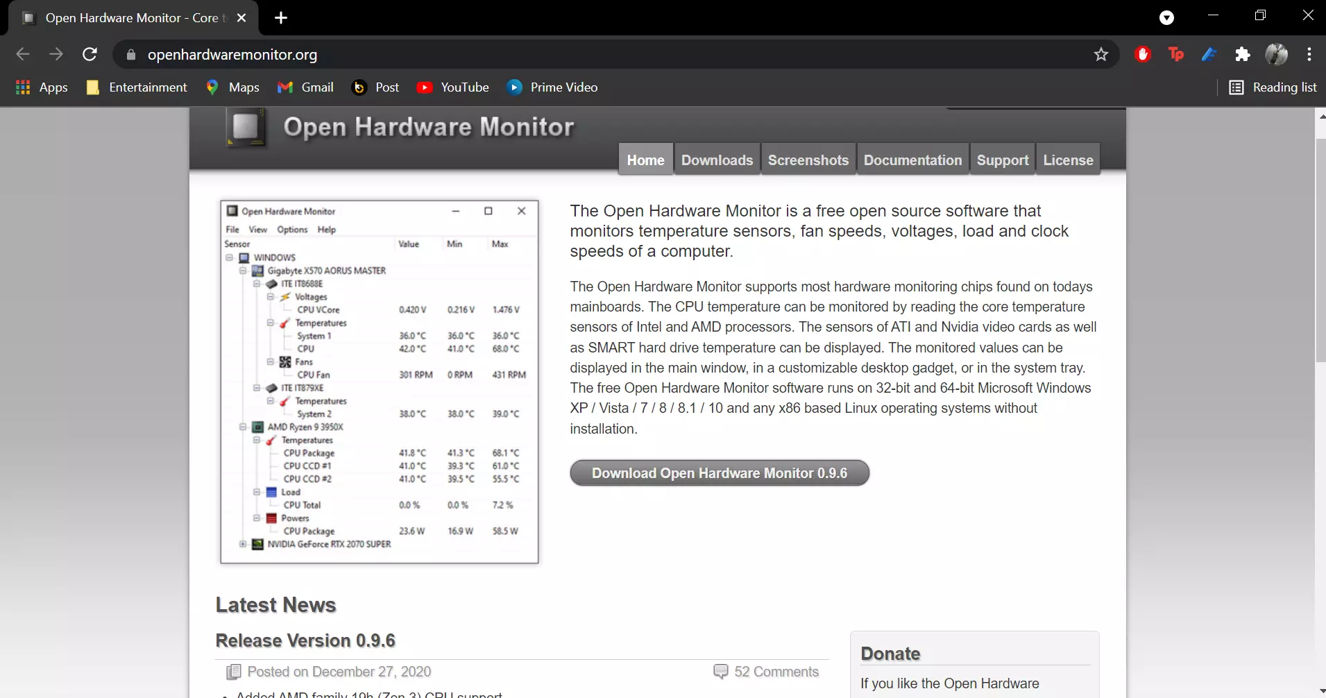 CPU Temperature: Open Hardware Monitor Download