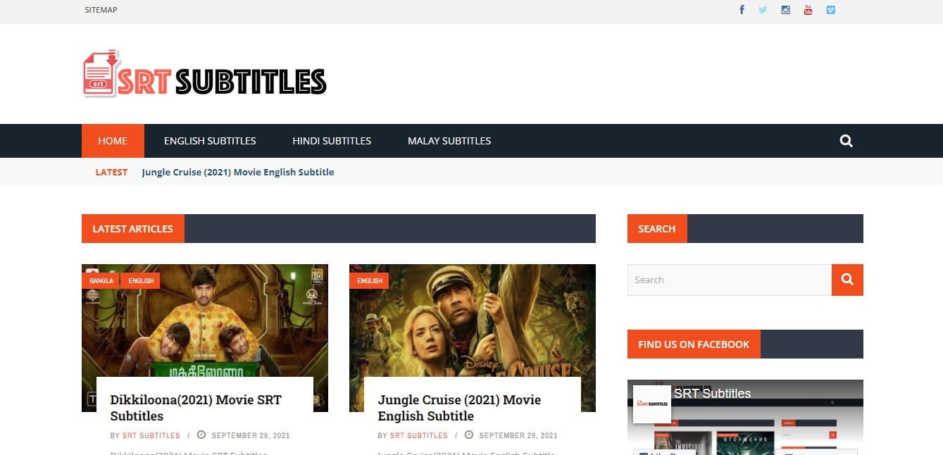 SRTsubtitles - Subtitles for Movies