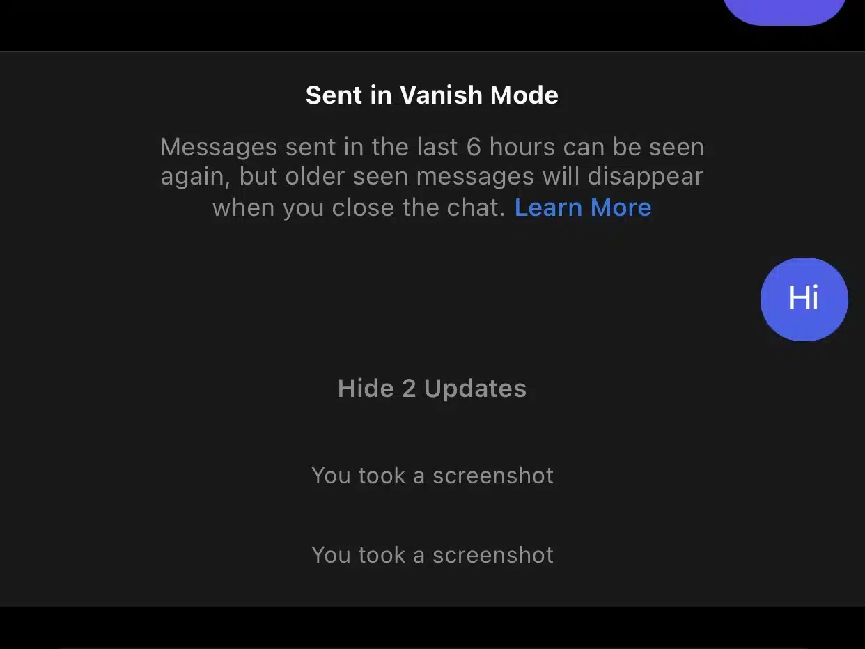 Vanish Mode Screenshot
