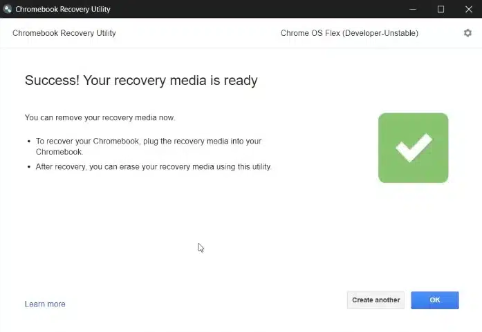 Chrome OS Flex Installed Successfully on USB Storage