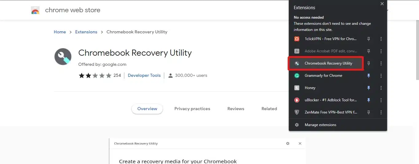 Chromebook Recovery Utility Extension 
