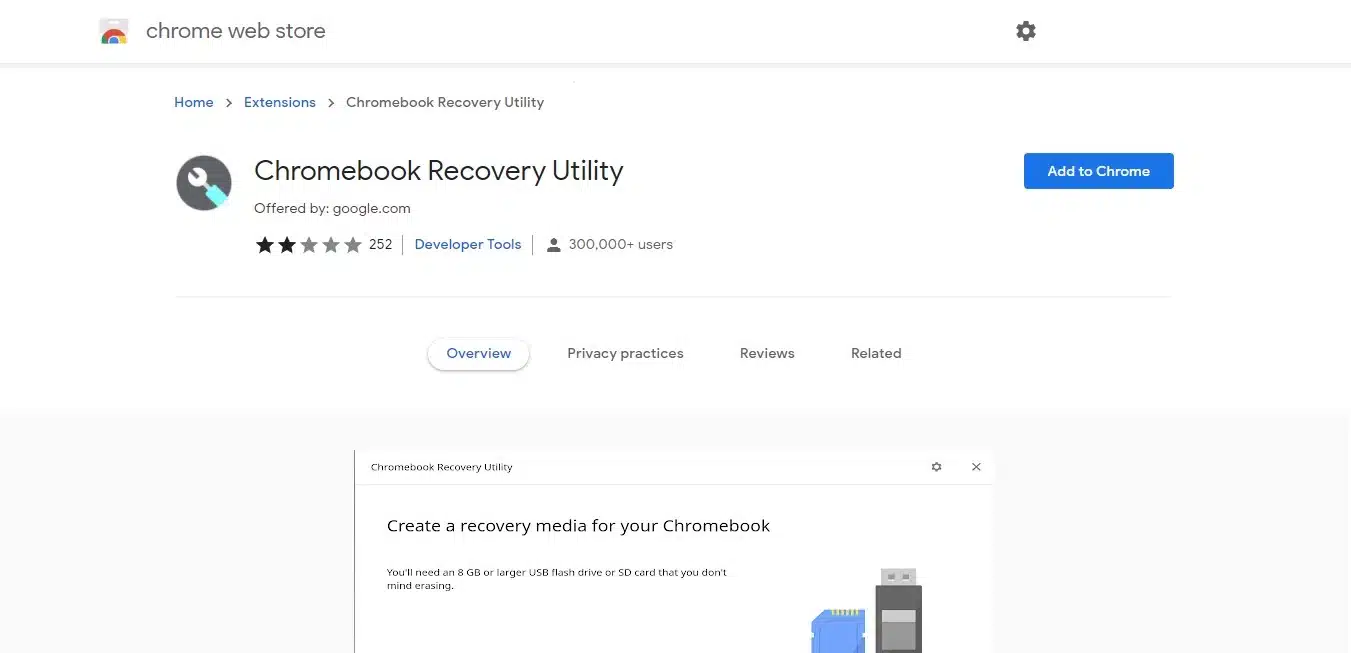 Chromebook Recovery Utility Extension