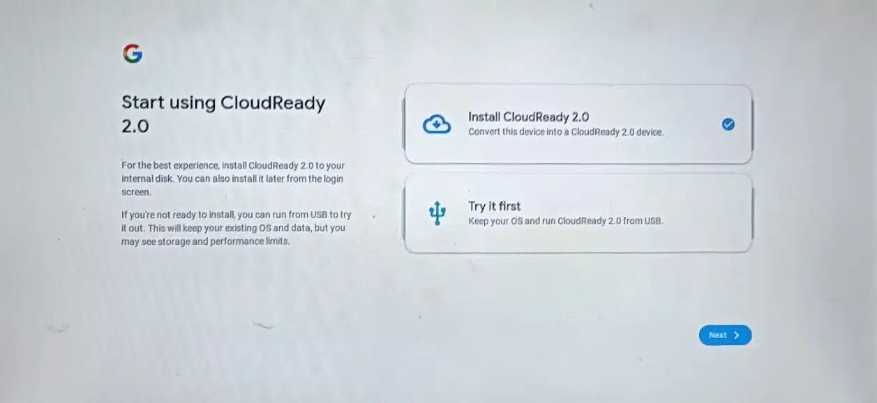 Install Cloud Ready 2.0 for Chrome OS Flex