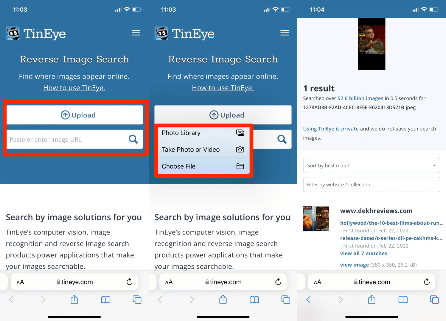 Using TineEye to Reverse Image Search