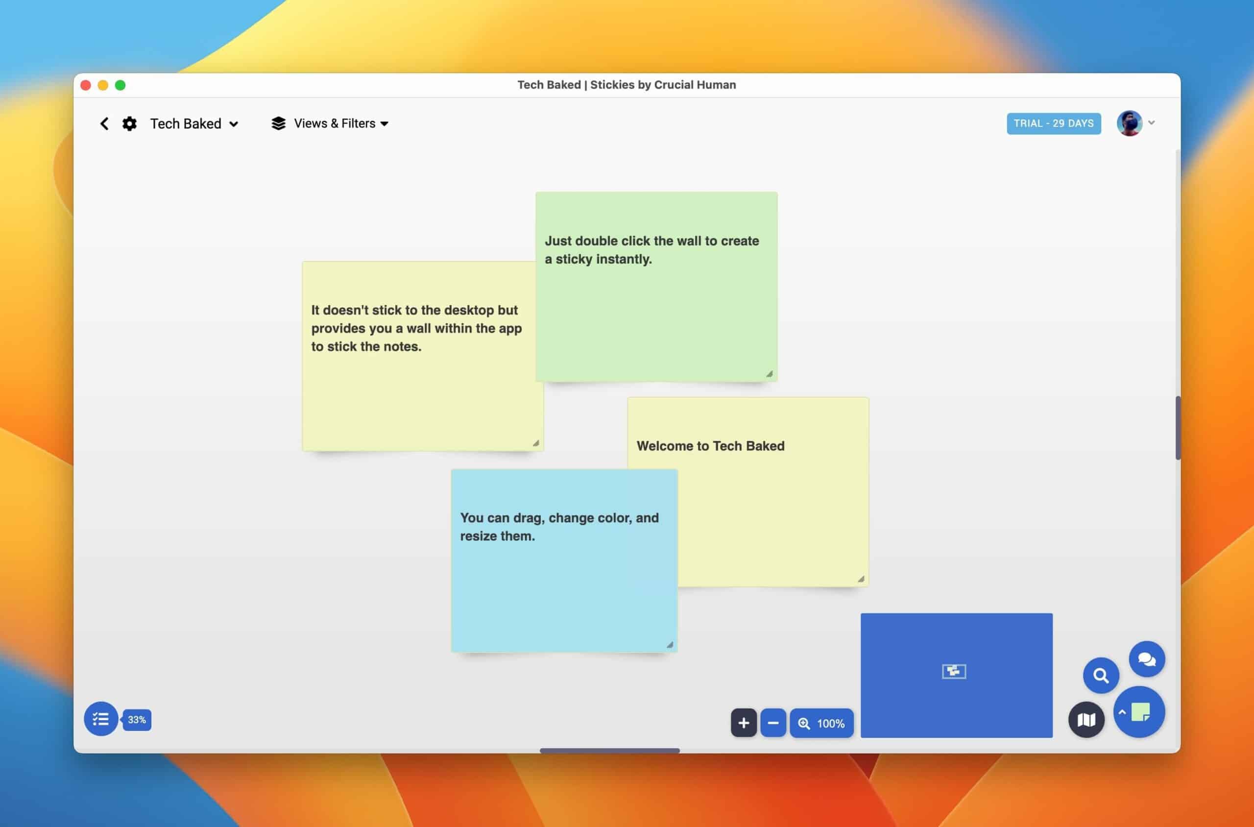 Stickies by Crucial Human on macOS