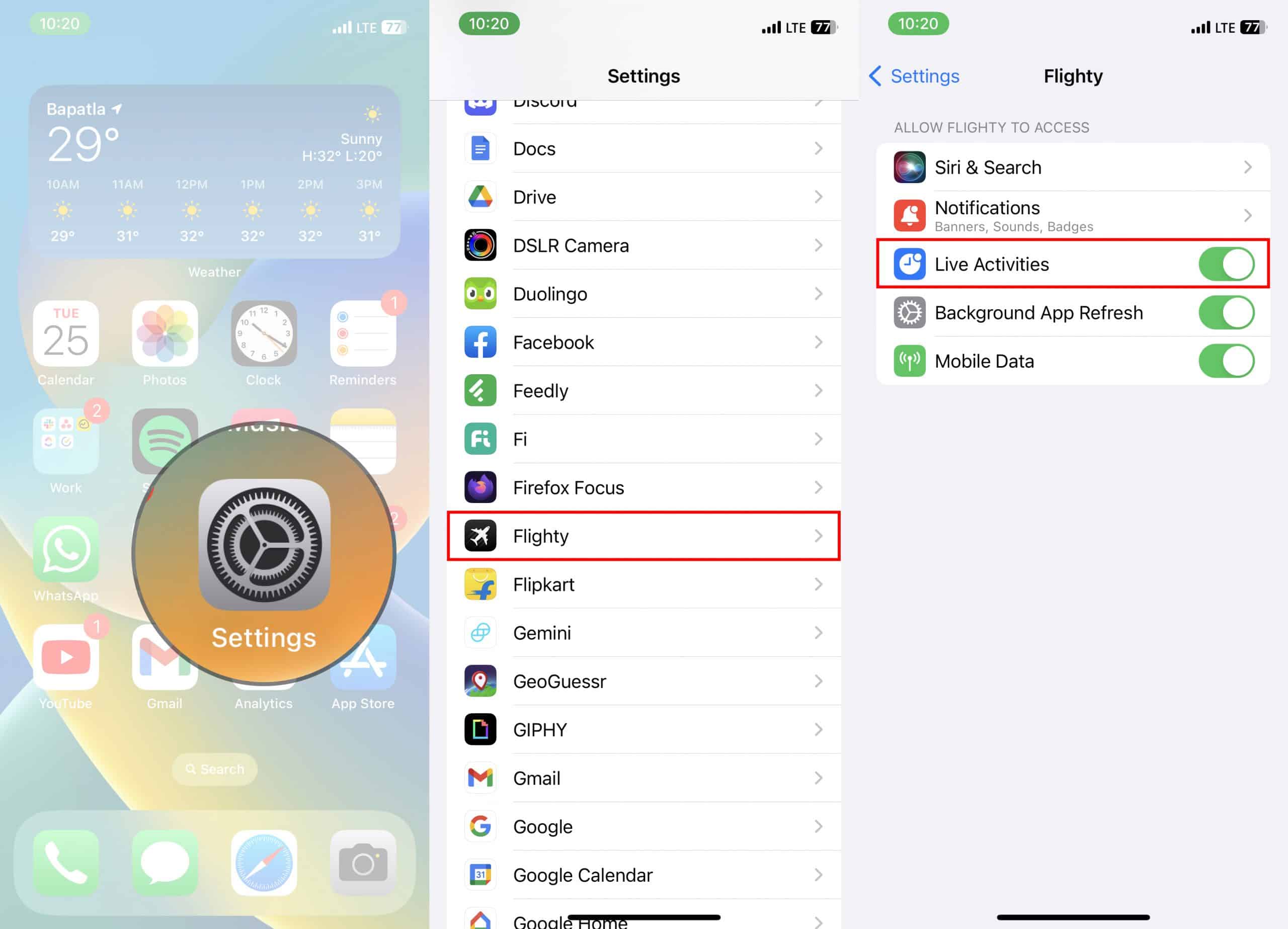 Enable Live Activities on iOS16 iPhone