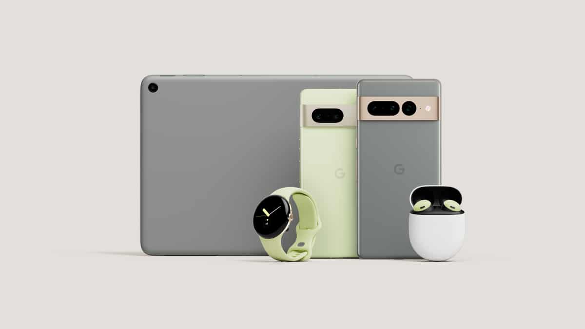 Made by Google 2022 Launched Products showing Pixel 7, 7 Pro, Pixel Watch, and Pixel Tab