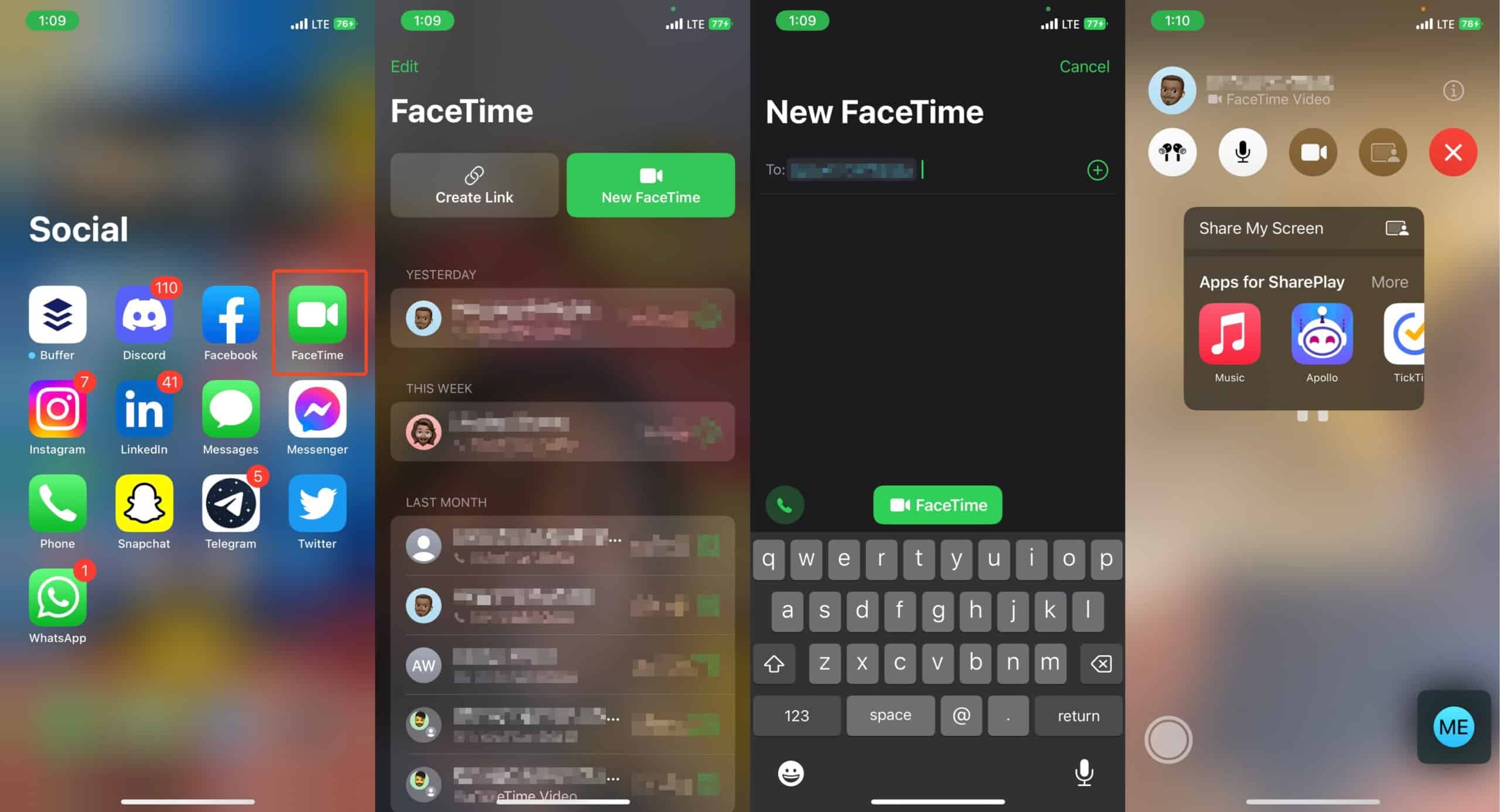 Screen Share FaceTime Video iOS