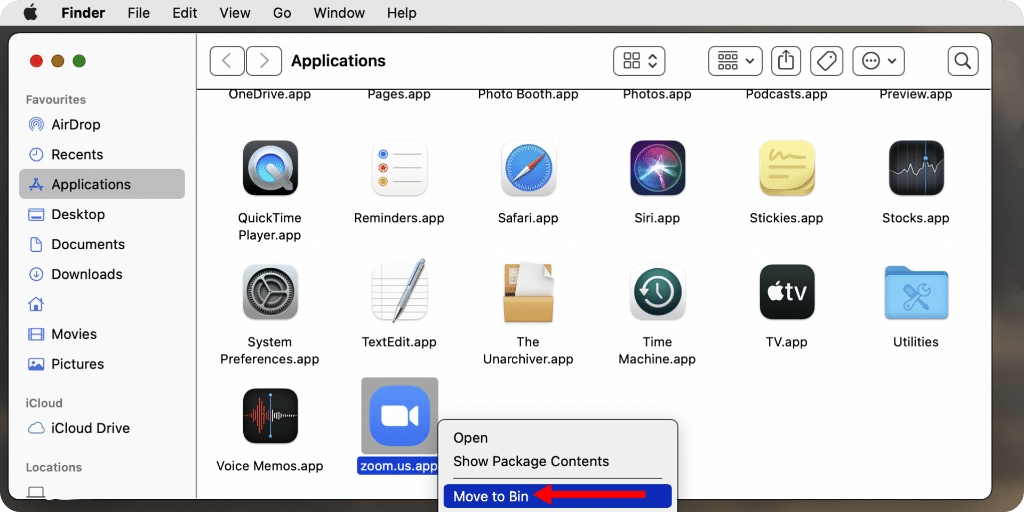 Delete apps on Mac